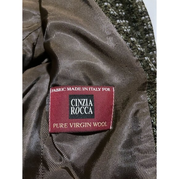 Vintage Cinzia Rocca Wool Jacket 10 Blazer Tweed Italy Quiet Luxury 100% Wool - Picture 9 of 12
